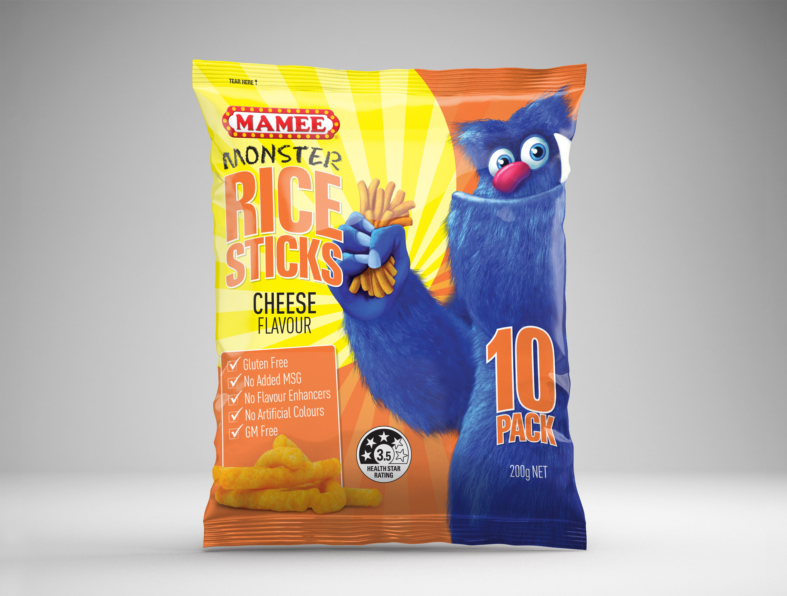 Mamee Rice Sticks Packaging Design