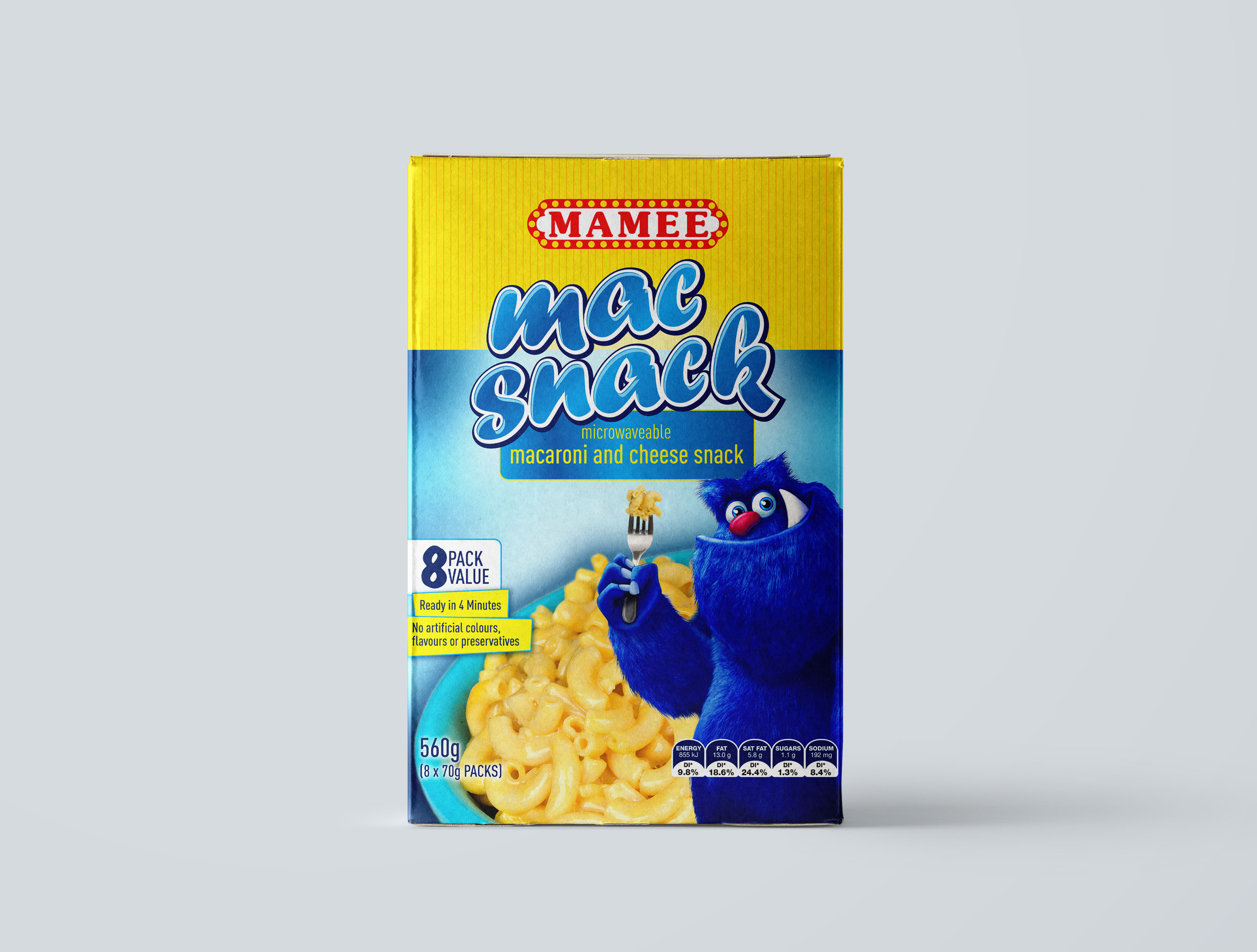 Mamee Mac Snack Packaging Design