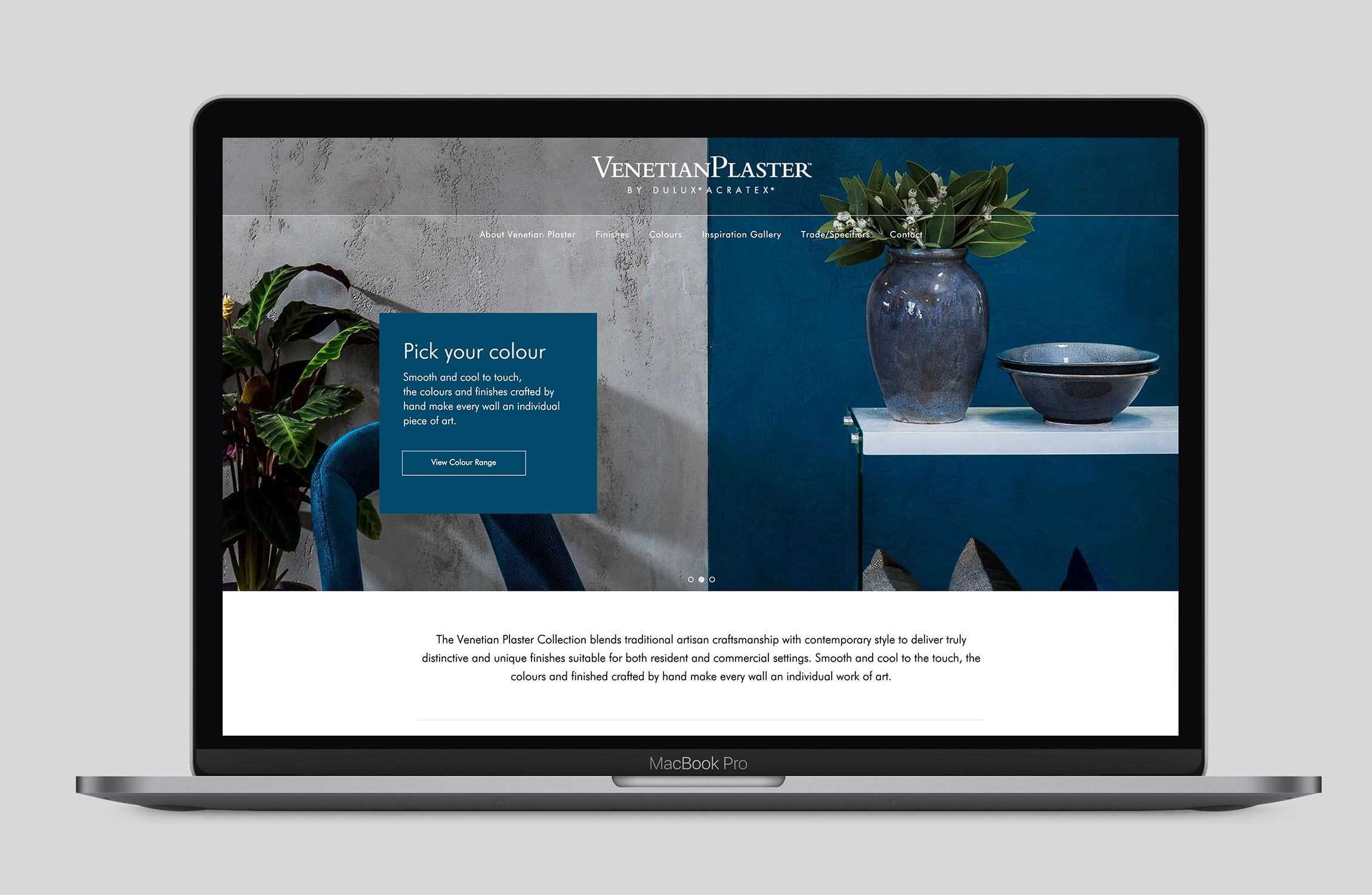 Dulux Venetian Plaster Website Design